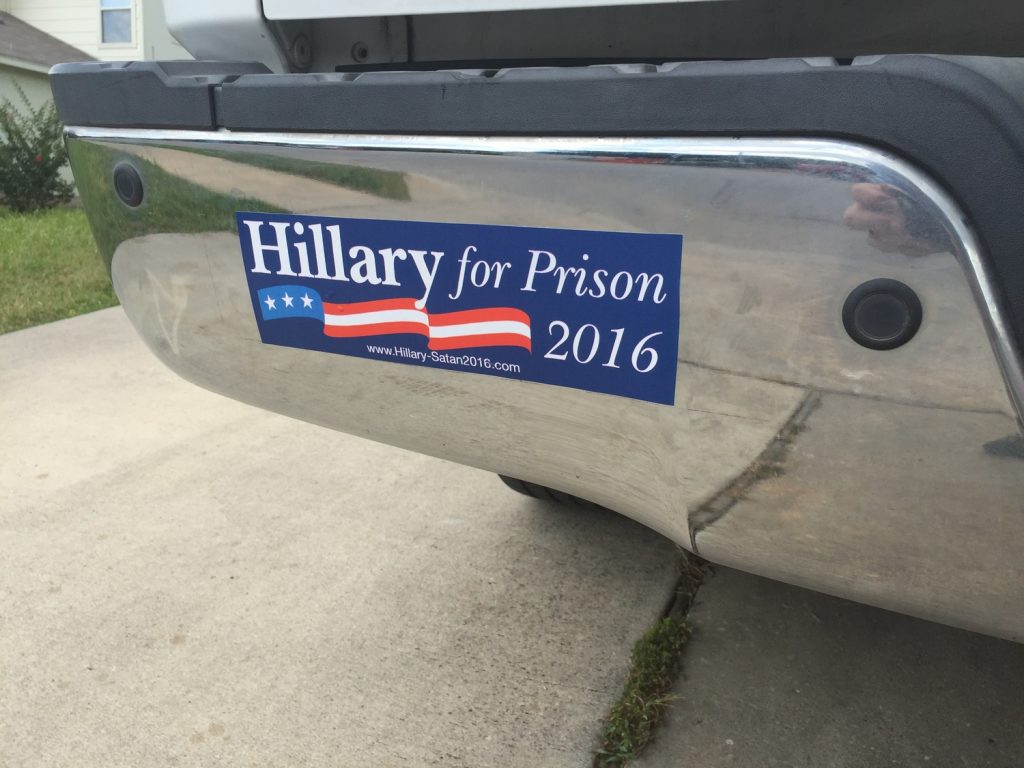 hillaryforprison_bumper_sticker